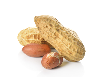 Dried peanuts in closeup