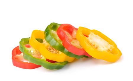 sweet  pepper isolated on white background.の写真素材
