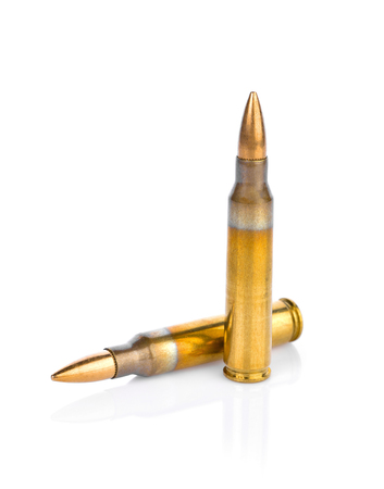 Bullet on white background