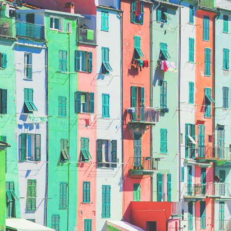 Architectural details of Portovenere, Liguria, Italyの写真素材