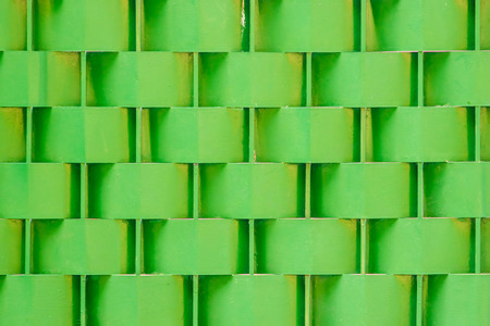 Green metal wicker background, textureの写真素材