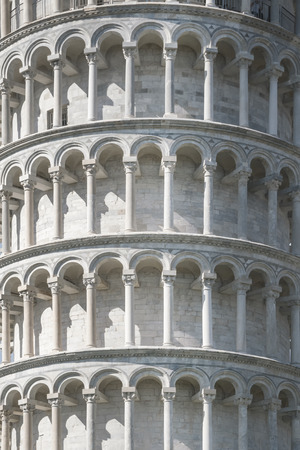 Fragment of the Leaning Tower of Pisaの写真素材