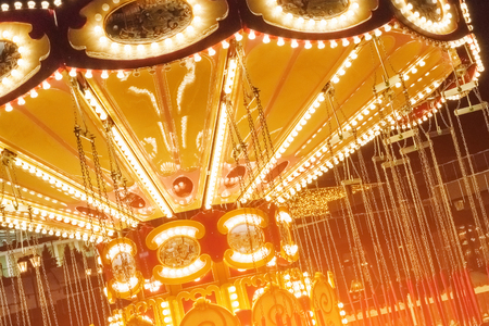 Glow in the dark carouselの写真素材