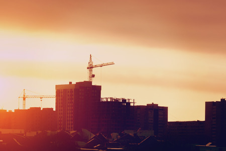 Beautiful cityscape at sunset