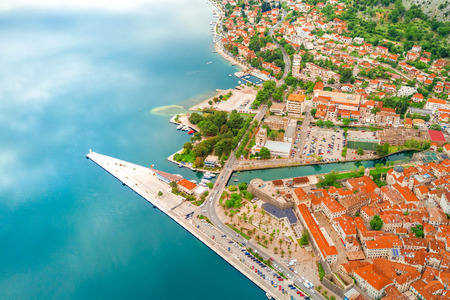 Embankment of the old European city, top view