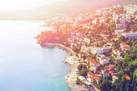 European resort. Marina, top view, top viewの写真素材