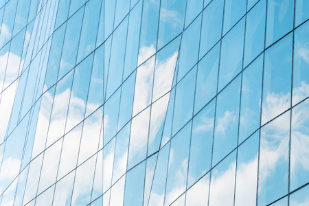 Glass windows in a multi-storey apartment and office building
