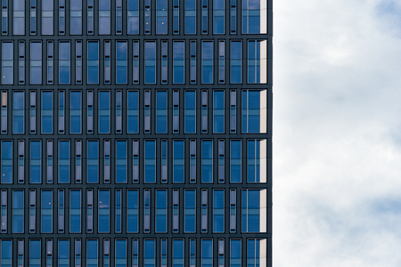 Windows of modern city business building skyscraper, background, textureの写真素材