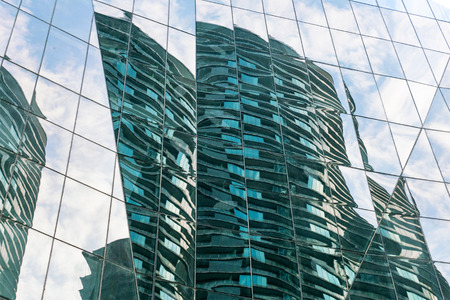 Windows of modern city business building skyscraper, background, textureの写真素材