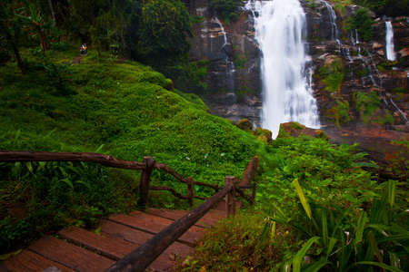 Wachiratharn Waterfalls, Chiang Mai, Doi Innthanon.の写真素材