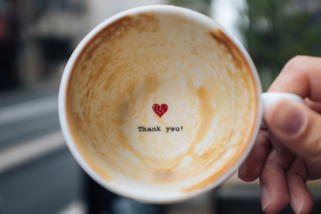 A lovely note after coffee time