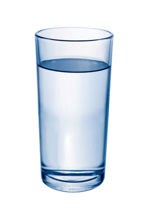 Close-up Photo of Glass Of Water on white backgroundの写真素材