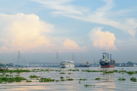 Skyline at the river in Thailand.のeditorial素材
