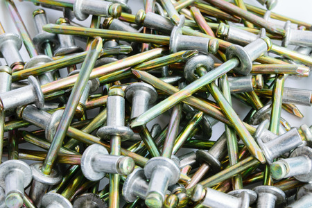 Rivet is a special device to hold things together.の写真素材