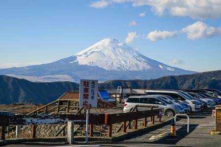 On a clear day in the winter near Mount Fuji in Japan.のeditorial素材