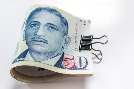 Singapore dollars  the basic monetary unit of Singapore.の写真素材