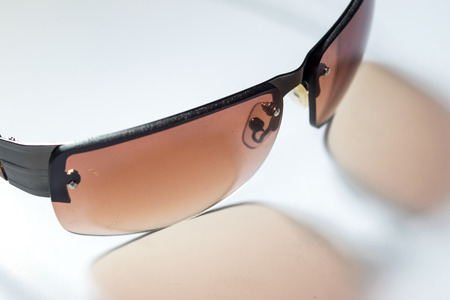 glasses tinted to protect the eyes from sunlight or glare.の写真素材