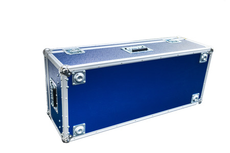 Colorful blue big box isolated on white background.の写真素材