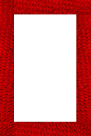 Red cloth mat in the room and office isolated on white background.の写真素材