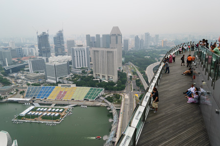 Singapore,Oct 18th,2014:View  central business buildings and landmarks of Singapore.のeditorial素材