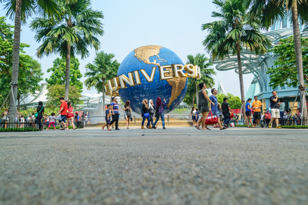 Singapore,Oct 19th,2014:Sentosa Island Famous sights of Singapore. There are amusement parks,...