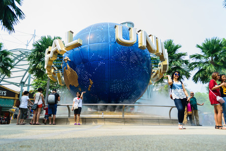 Singapore,Oct 19th,2014:Sentosa Island Famous sights of Singapore. There are amusement parks, casinos and beaches.のeditorial素材