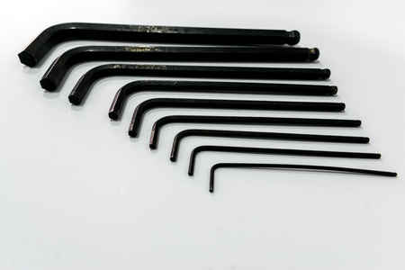 Allen key hand tools set.