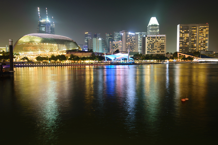 Singapore,Oct 21st,2014:View  central business buildings and landmarks of Singapore.のeditorial素材