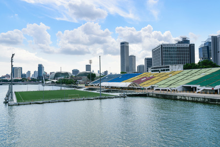 Singapore,May 30th,2015:View, buildings and landmarks of Singapore Central Business.のeditorial素材