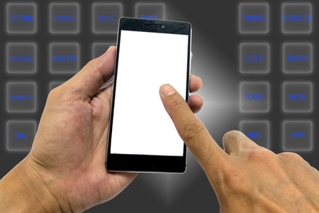 Smart phones are necessary in the daily life of human beings.の写真素材