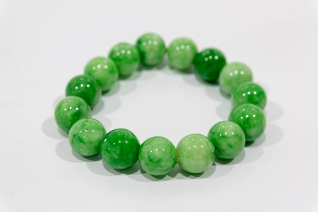 Pearl bracelets isolated on white background.の写真素材