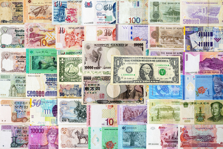 Inter national moneys textuer background.の写真素材