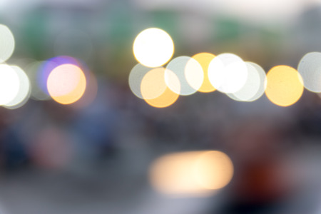 Blurred bokeh lights background on the road.の写真素材
