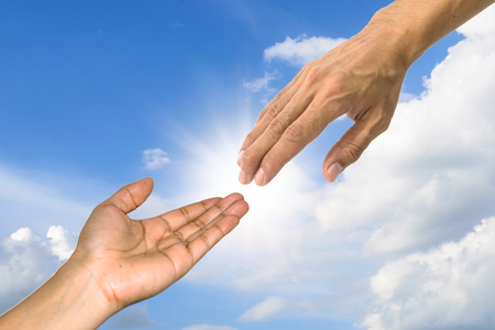 The symbol used to show each other a helping hand.の写真素材