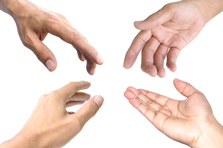 The symbol used to show each other a helping hand.の写真素材