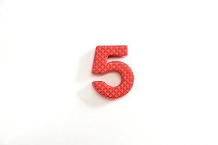 Cute and colorful plastic alphabet letter set isolated on white background.の写真素材