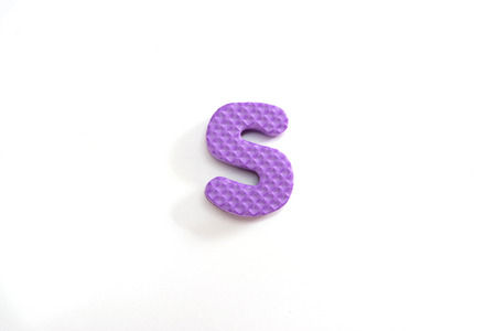 Cute and colorful plastic alphabet letter set isolated on white background.の写真素材