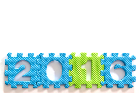 Cute and colorful plastic alphabet letter set for new year day.