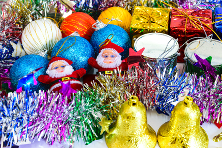 Christmas decoration on abstract background.の写真素材