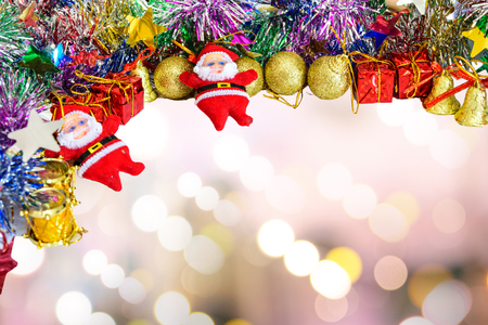Christmas decoration on abstract background.の写真素材