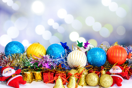 Christmas decoration on abstract background.の写真素材
