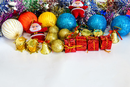 Christmas decoration on abstract background.の写真素材