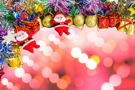 Christmas decoration on abstract background.の写真素材