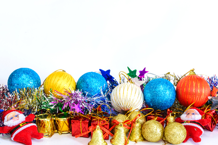 Christmas decoration on abstract background.の写真素材