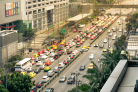 Blurred of traffic in Bangkok Thailand.の写真素材