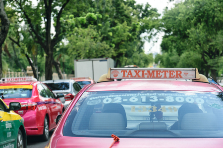 Bangkok,Thailand-November 11,2015 :Traffic jams at rush hour in the center of business capital of Thailand.のeditorial素材