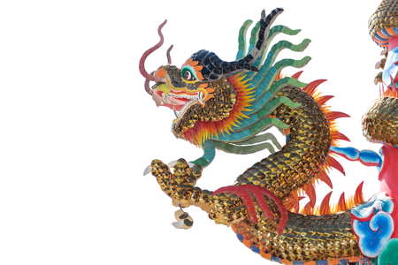 Beautiful dragon statue in the temple.の写真素材