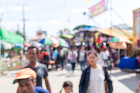 Blurred picture of peoples in the market.の写真素材