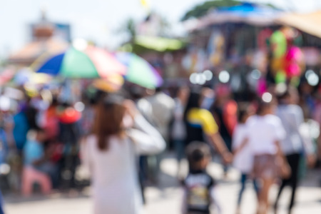 Blurred picture of peoples in the market.の写真素材