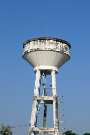 Water Tank on blue sky background.の写真素材